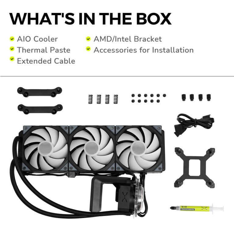 TRYX Panorama SE 360 ARGB 360mm AIO Rotatable 6.5'' AMOLED Curved Screen 3D Anamorphic Effect Customizable AIO Cooler 360mm Asetek Adela 280w TDP ARGB Fan Intel LGA 1851/1700/1200/115X AMD AM5/AM4 - Image 2