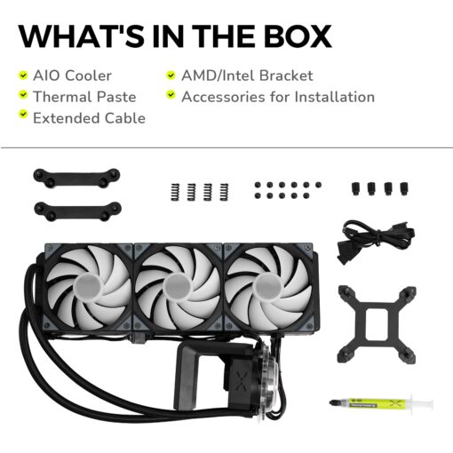 TRYX Panorama SE 360 ARGB 360mm AIO Rotatable 6.5'' AMOLED Curved Screen 3D Anamorphic Effect Customizable AIO Cooler 360mm Asetek Adela 280w TDP ARGB Fan Intel LGA 1851/1700/1200/115X AMD AM5/AM4 - Image 2
