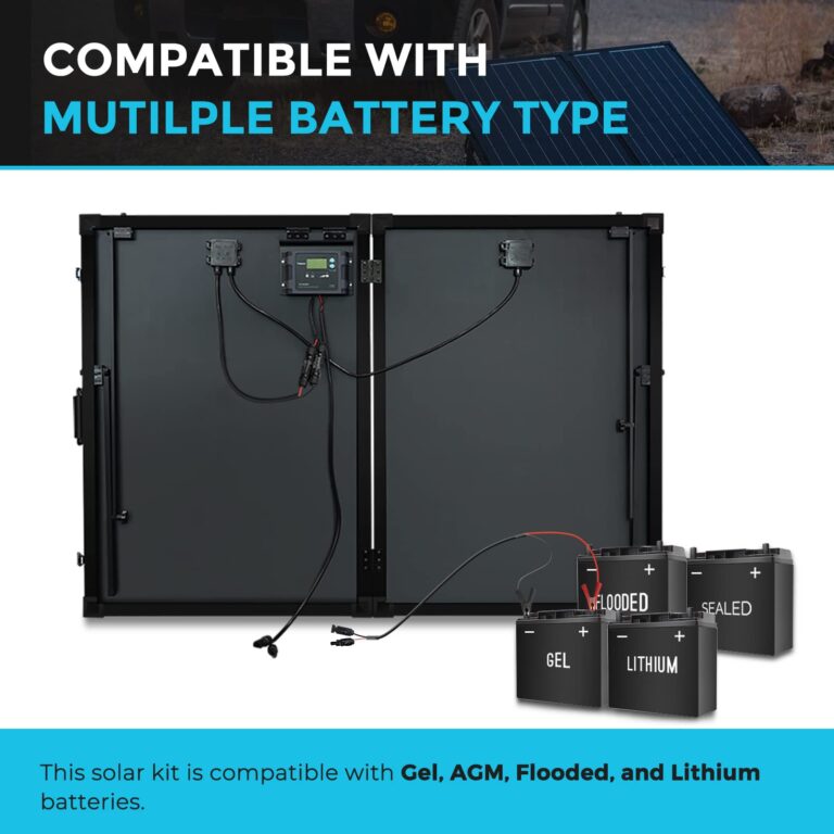Renogy 200 Watt 12 Volt Portable Solar Panel with Waterproof 20A Charger Controller, Foldable 100W Solar Panel Suitcase with Adjustable Kickstand, Solar Charger for Power Station RV Camping Off Grid - Image 6
