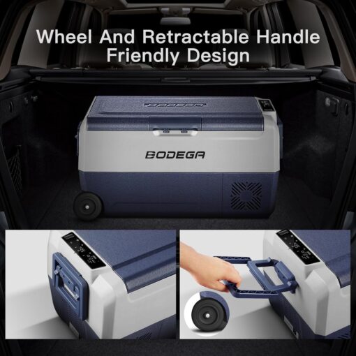 BODEGACOOLER 12 Volt Car Refrigerator,53 Quart Portable Freezer,Dual Zone Car Fridge APP Control,-4℉-68℉ RV Electric Compressor Cooler 12/24V DC 100-240V AC for Outdoor,Camping,Travel,Road Trip - Image 5