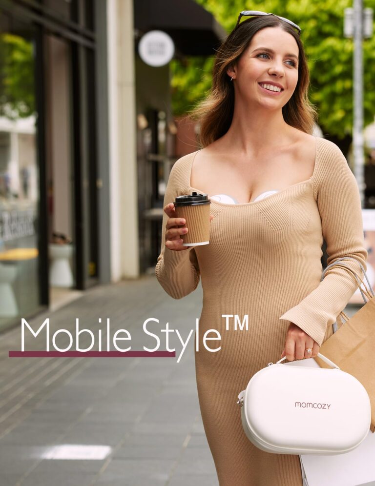 Momcozy Breast Pump Hands Free Mobile Style | M6, Wearable Breastfeeding Pump Ideal Rhythm for More Milk, DoubleFit Flange More Fit & Discreet with 3 Modes & 9 Levels, 24mm - 2 Pack Quill Gray - Image 3