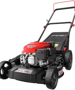 AMERISUN 21" Steel Deck Gas Lawn Mower, Heavy-Duty 3-in-1 Push Mower, 144cc 4-Stroke Engine, 6-Position Height Adjustment, Large 1.4 Bushel Grass Catcher, Durable & Efficient for Yard & Garden