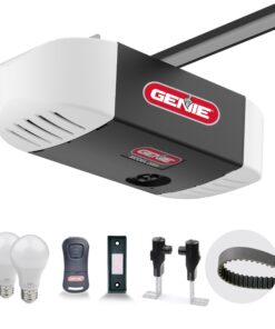 Genie 2055-LED Essentials Garage Door Opener, LED Bulbs Included, Ultra-Quiet Belt Drive Garage Door Opener