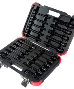SUNEX TOOLS 2637L 20pc 1/2" Drive Impact Hex Driver Master Set 6in. ¼” to 9/32” and 6mm to 17mm, ,