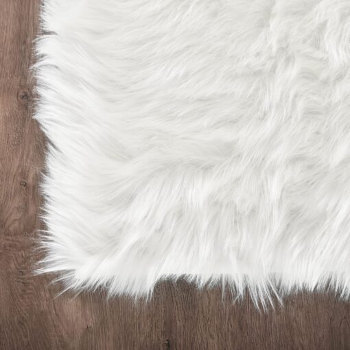 Latepis White Faux Fur Rug 8x10, Faux Fur Sheepskin Rug for Living Room, Fluffy Washable Fuzzy Carpet for Bedroom, Luxury Room Decor, Rectangle - Image 4