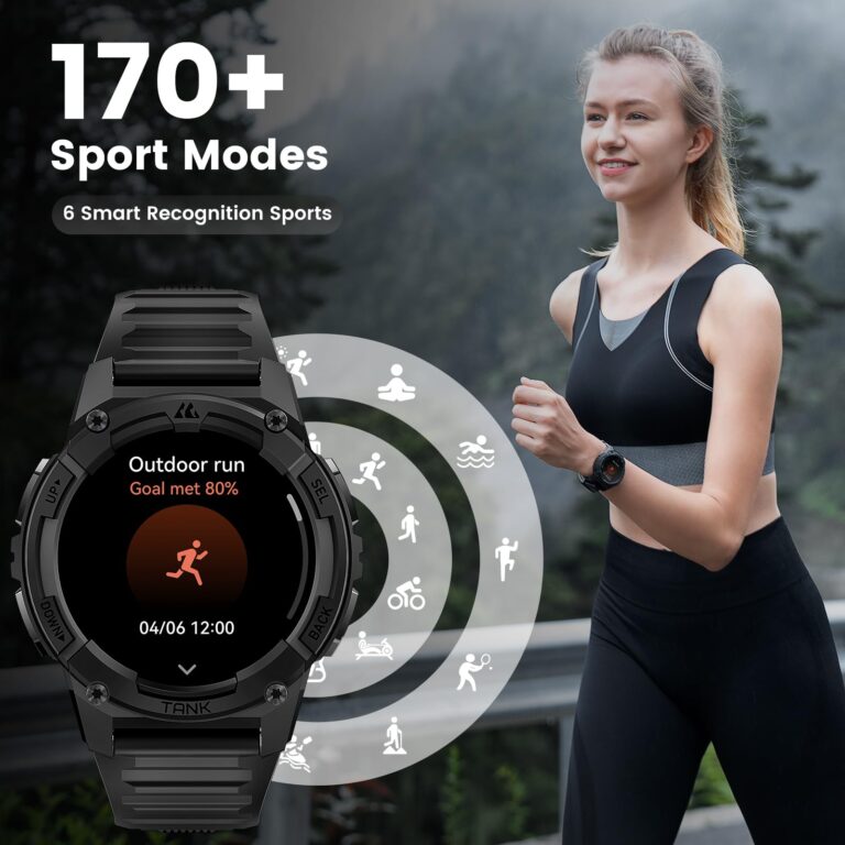 KOSPET Tank S2 Smart Watch for Men Women GPS, 5ATM Waterproof, Pressure/Altitude/Compass, 1.32" AMOLED Display Fitness Tracker(Answer/Make Call), AI Voice Assistant, 24H Sleep/Hear Rate Monitor - Image 5