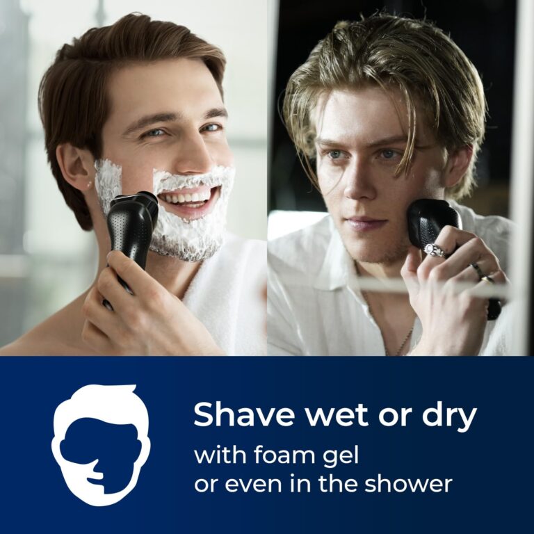 rategist Cordless Electric Razor for Men: 3-in-1 Shaver for Beard/Nose/Sideburns - IPX7 Waterproof Travel Kit - Turbo Speed & Precision Blades - Image 2