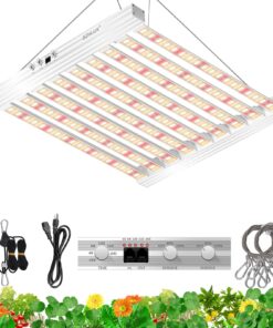 SZHLUX 2023 New 400 Watt LED Grow Light 4×4ft Daisy Chain Dimmable Full Spectrum Grow Light for Indoor Plants, Commercial Grow Lights for Seeding Veg Flower Growing Lamps