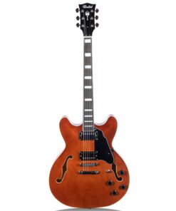 Redid Semi-Hollow Body Electric Guitar RD-100 Jazz Guitar with F-Hole,Maple neck,humbucker Pickups(Brown)
