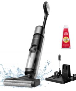 Ultenic Wet Dry Vacuum Cleaner,Cordless Vacuum Mop Combo with Self-Cleaning,Smart Mess Detection,50mins Runtime,3-in-1 Vacuum Mop for Hard Floors,Edge Cleaning,LED Display,Black,AC1 Elite