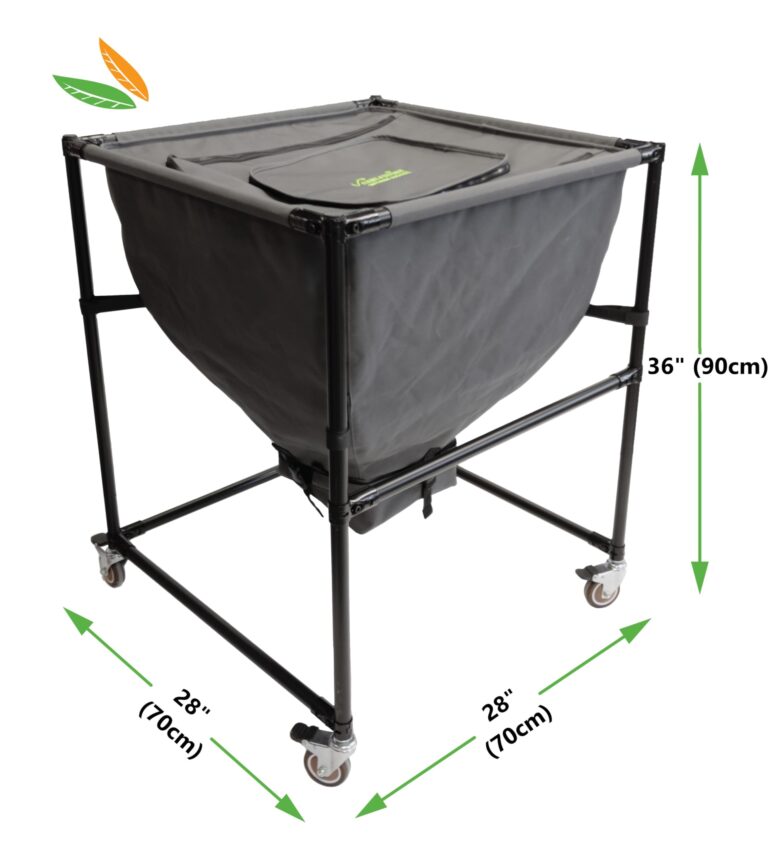 VERMI-FUTURE® Worm Hotel XL Composting Bag – 170L Capacity | CFT Design | Vented Lid | Heavy-Duty Casters | All-Metal Frame for Home, Office, School Composting - Image 3