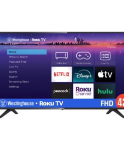Westinghouse Roku TV - 42 Inch Smart Television, 1080P LED Full HD with Wi-Fi Connectivity and Mobile App, Flat Screen Compatible with Apple Home Kit, Alexa and Google Assistant