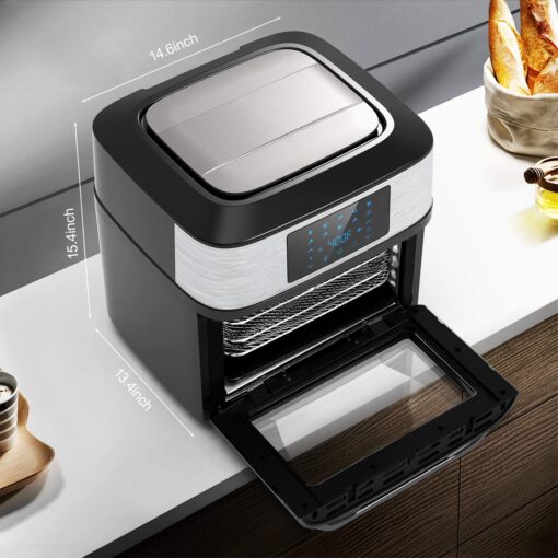 Air Fryer Oven Large 20 QT, 10-in-1 Air Fryer Toaster Combo with Window for Family, Airfryer Oven with Rotisserie Racks & Cookbook, ETL Certified - Image 4