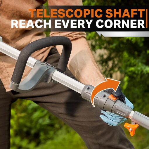 RB 17" Cordless String Trimmer, 40V Lithium Battery Weed Wacker with 4.0Ah Battery & Fast Charger & .095'' line, 2 in 1 Grass Trimmer and Edger, 2-Speed Adjustable, Low Vibration Lawn Garden Tool - Image 6