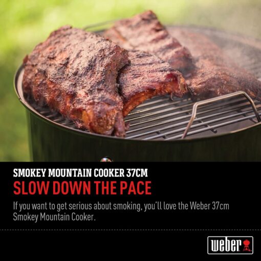 Weber 14-inch Smokey Mountain Cooker, Charcoal Smoker - Image 6