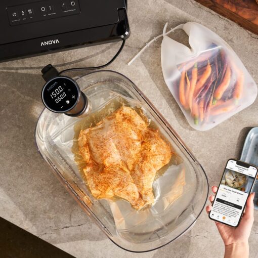 Anova Culinary Sous Vide Precision Cooker 3.0 (WiFi), 1100 Watts & Precision Vacuum Sealer Bag & ANVS01-US00 Anova Precision Vacuum Sealer, Includes 10 Precut Bags, For Sous Vide and Food Storage - Image 6