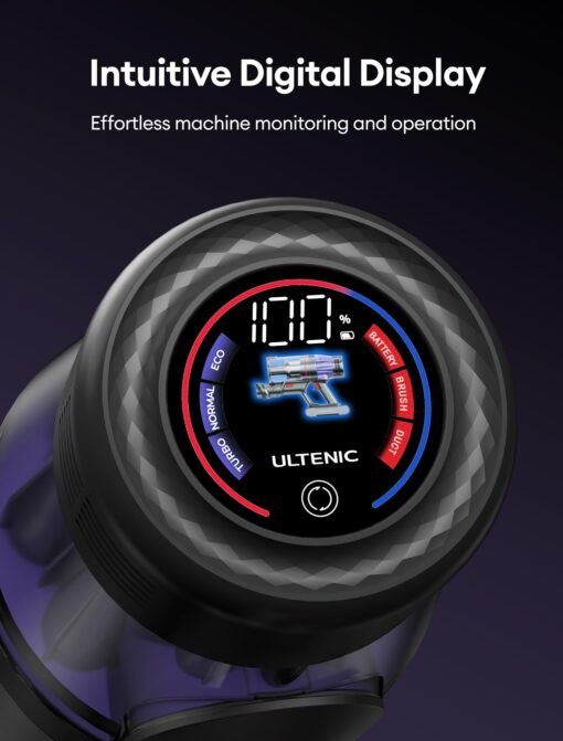 Ultenic Cordless Vacuum Cleaner, 550W/50Kpa, 60Mins Runtime, Stick Vacuum Cordless Rechargeable with 180°Bendable Wand, Anti-Tangle Brush, Vacuum Cleaners for Home/Pet Hair/Carpet/Floor U16 - Image 3