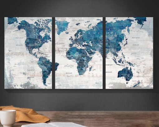 Wall Decor Living Room Motivational Framed Wall Art Large Office Decor for Wall Home Decorations for Bedroom Blue Grey Paintings Dining Room Pictures