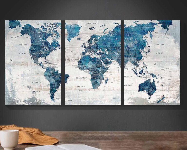 Wall Decor Living Room Motivational Framed Wall Art Large Office Decor for Wall Home Decorations for Bedroom Blue Grey Paintings Dining Room Pictures