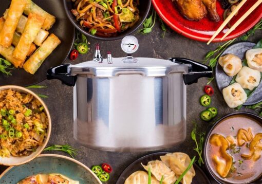 High capacity pressure cookers with cooking rack 22quart canning pressure cooker with gauge Explosion proof safety valve Extra-large size great for big canning jobs,Compatible:natural gas-open flame - Image 5