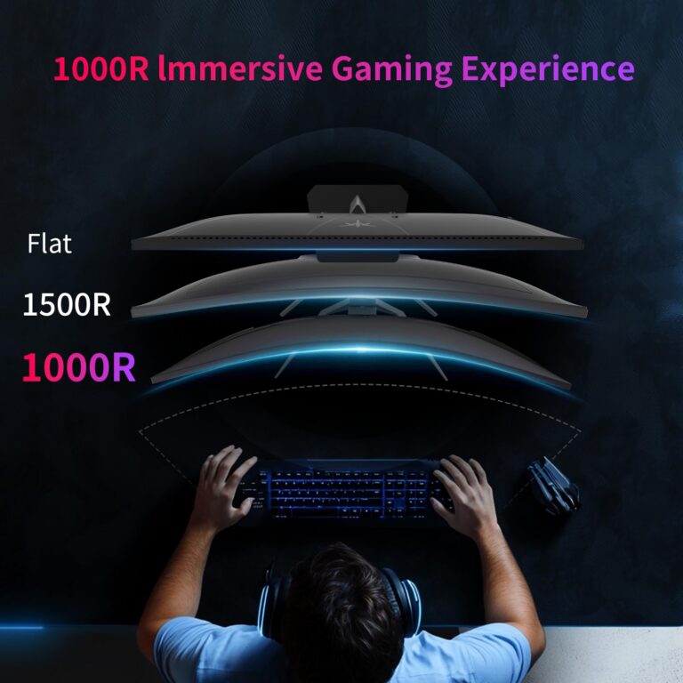 KTC 32Inch 240Hz Curved Gaming Monitor, 1000R VA, QHD(2560x1440p), 4000:1 Contrast, Support FreeSync GSync, HDMI2.0(144hz)/DP1.4(240hz)/Earphone, Tilt, Xbox PS5 Switch, 2K Computer Monitor for Gamer - Image 8