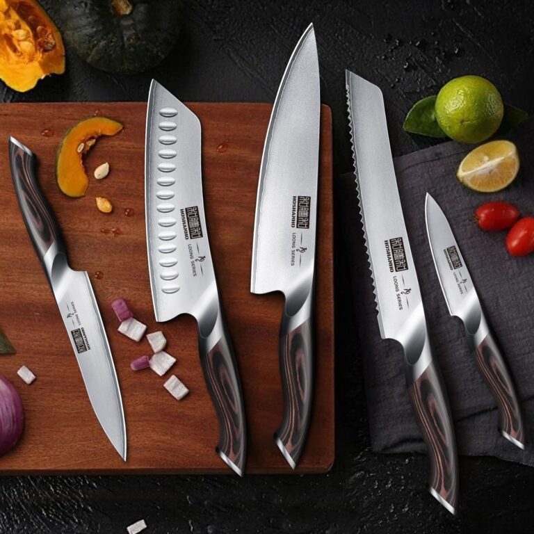 HOSHANHO Knife Set with Magnetic Knife Holder, 6 Pieces Japanese High Carbon Stainless Steel Kitchen Knife Sets, Ultra Sharp Professional Chef Knives Sets - Image 4