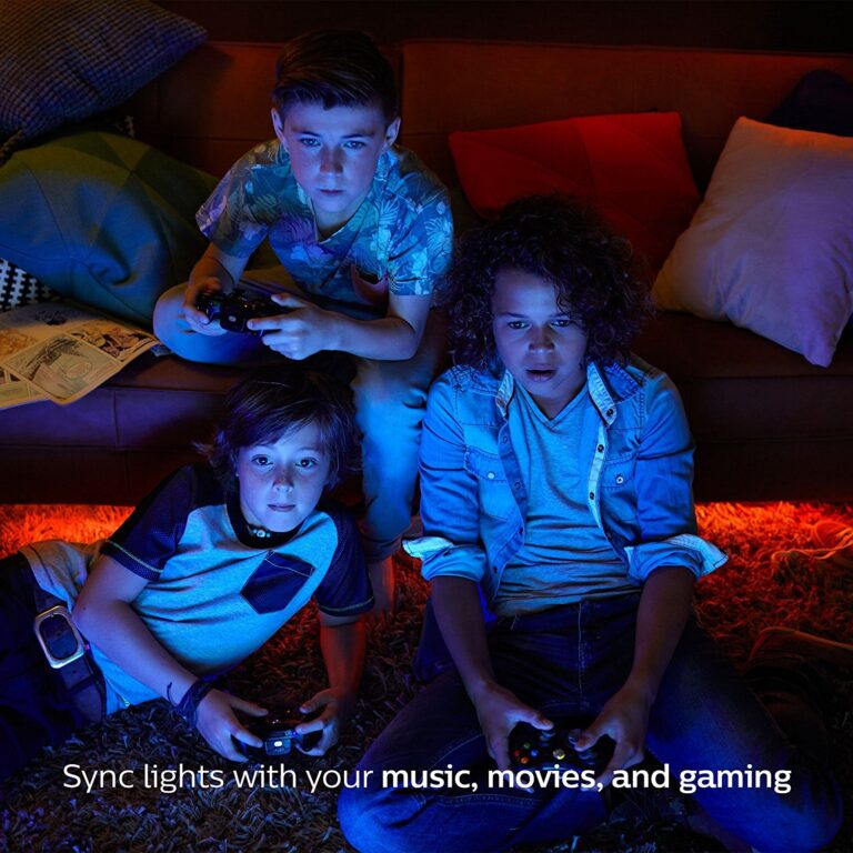 Philips Hue White and Color Ambiance A19 60W Equivalent LED Smart Bulb Starter Kit (3 A19 Bulbs and 1 Hub Compatible with Amazon Alexa Apple HomeKit and Google Assistant), (Model: 464479) - Image 7