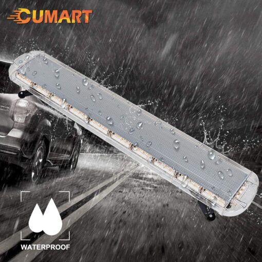 CUMART 47" 88 Red Blue LED Light Bar Fit For Police Cops Vehicles Truck Cars Extreme High Intensity Construction Emergency Warning Strobe Rooftop Low Profile Law Enforcement Hazard Flashing Universal - Image 2