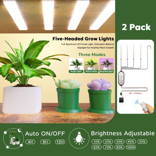 Plant Stand Indoor with Grow Lights, Large Plant Stands for Indoor Plants Multiple, 67" Tall Plant Shelf Indoor, 10 Lights Tiered Plant Holder, Lighted Corner Plant Stand for Home Decor (Left & Right) - Image 6