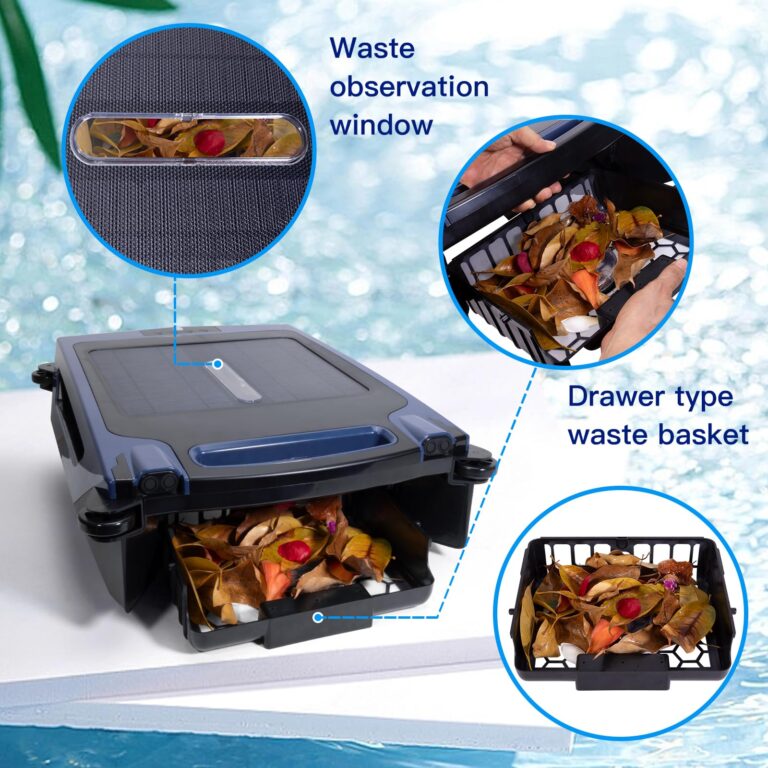 BEAUGATHER Pool Surface Cleaner Robot with Solar and Rechargeable Dual Mode, Cordless Robotic Pool Cleaner, Smart Pool Skimmer Basket, Automatic Pool Vacuum Cleaner with Auto-Escape and Auto-Turn - Image 2