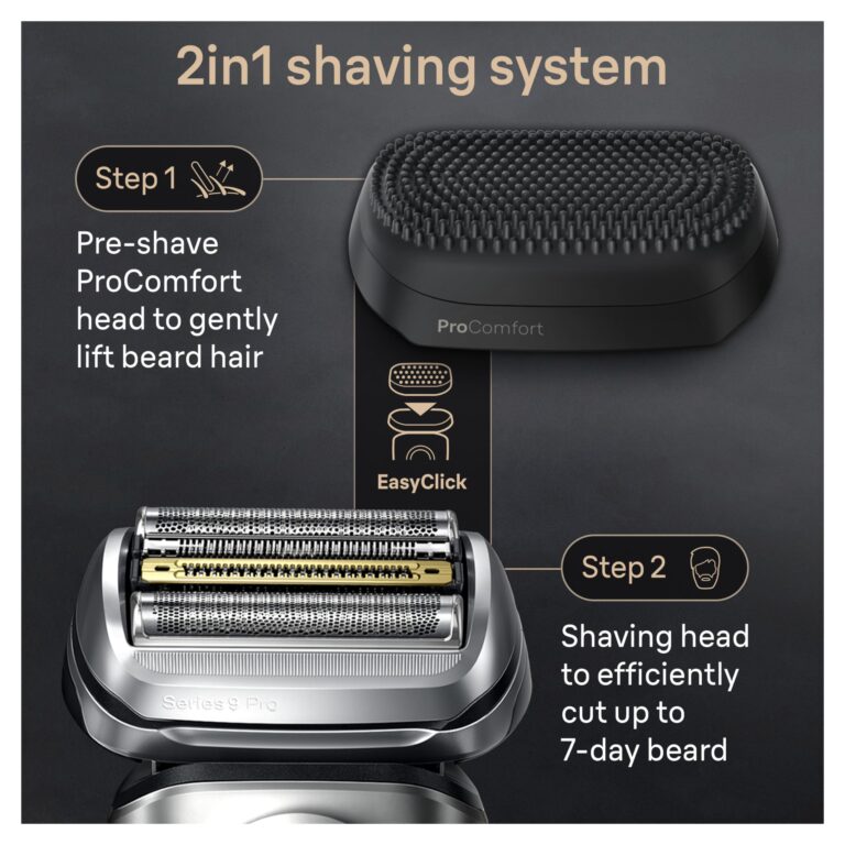 Braun Series 9 PRO+ Electric Razor for Men, 5 Pro Shaving Elements and Shave-Preparing ProComfort Head for Closeness & Skin Comfort, 6in1 SmartCare Center, Wet or Dry Use, Charging Stand, 9597cc - Image 5