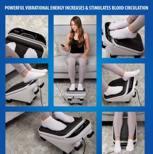 Foot Massager for Neuropathy Pain & Circulation by Quake Plate High RPM Oscillating Deep Tissue Foot & Calf Massager for Plantar Fasciitis Pain Relief, 30 Speed Vibrate with Gen 2 RF Remote - Image 7