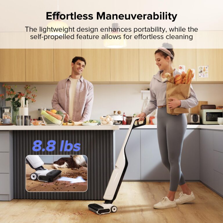 Roborock Flexi Lite Wet Dry Vacuum Cleaner Cordless, Lightweight Vacuum Mop with 17000 Pa Suction, 180° FlatReach Design, Self-Cleaning and Hot Air Dry Floor Cleaner for Mopping Hard Floors - Image 4