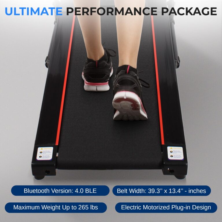 SereneLife Electric Folding Treadmill - Foldable Home Fitness Equipment for Walking & Running, Indoor Home Cardio Machine with Downloadable App, Safety Key, 12 Training Modes, Bluetooth Connectivity - Image 3
