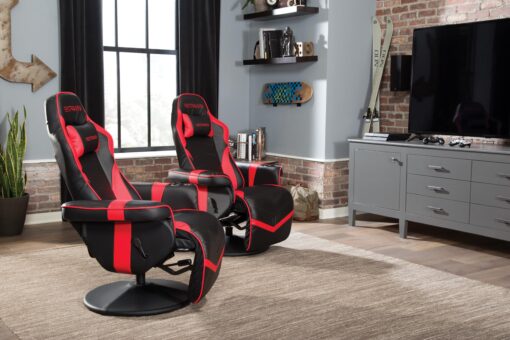 RESPAWN 900 Gaming Recliner - Video Games Console Recliner Chair, Computer Recliner, Adjustable Leg Rest and Recline, Recliner with Cupholder, Reclining Gaming Chair with Footrest - Red - Image 4