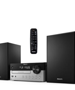 PHILIPS Bluetooth Stereo System for Home with CD Player, MP3, USB, Audio in, FM Radio, Bass Reflex Speaker, 60W, Remote Control Included
