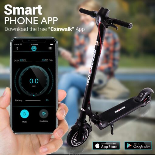 Hurtle Folding Electric Scooter for Adults-300W Brushless Motor Foldable Commuter Scooter w/8.5 Inch Pneumatic Tires,3 Speed Up to 19MPH,18 Miles,Disc Brake&ABS,for Adult&Kids-Hurtle HURES18-M5, Black - Image 6