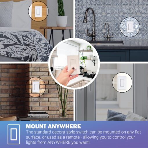 RunLessWire Low Voltage 8-30VDC Dimming Self Powered (NO Batteries) Wireless Light Switch - No Wiring, Battery, or WiFi Needed - Basic Low Volt Dimmer Kit: 1 Receiver, 1 Switch – White - Image 5