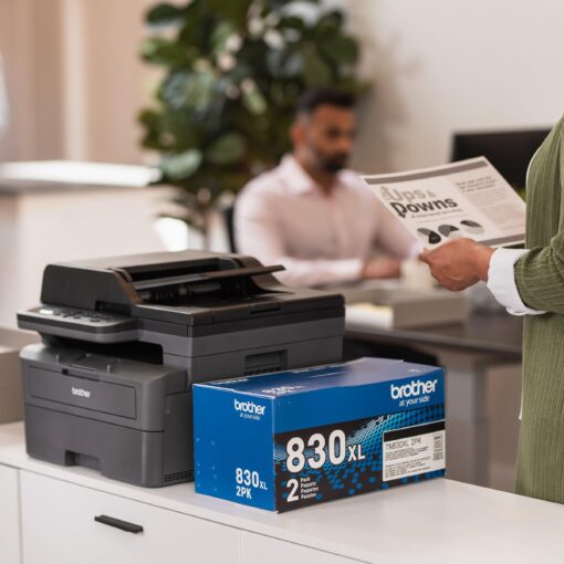 Brother DCP-L2640DW Wireless Compact Monochrome Multi-Function Laser Printer with Copy and Scan, Duplex, Mobile, Black & White | Includes Refresh Subscription Trial(1), Amazon Dash Replenishment Ready - Image 2