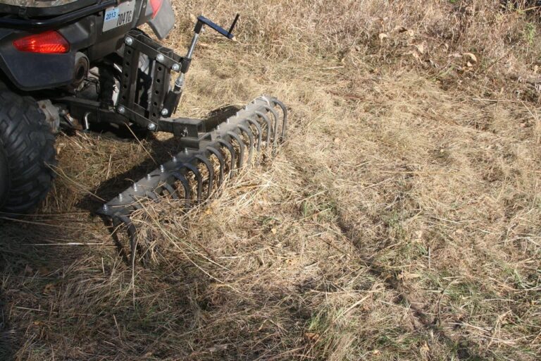 IMPACT IMPLEMENTS® 62" Landscape Rake w/Tipper Latch & Spring Steel Tines for Quick Clearing of Leaves, Lawn, Garden, Thatch and More. - Image 3