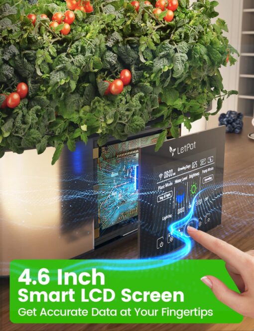 LetPot LPH-Max Hydroponics Growing System Kit, 21 Pods APP & WiFi Automatic Controlled Smart Indoor Garden with 36W LED Grow Light, Auto Drip Irrigation Kits, Self-Managed Nurturing & Watering - Image 2