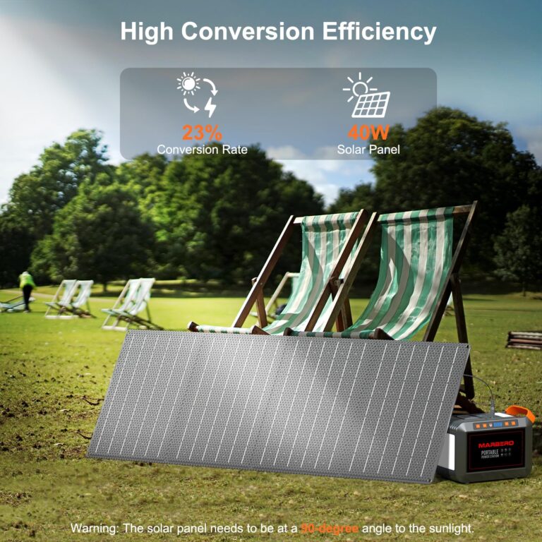 MARBERO 148Wh Solar Generator with Solar Panel Included Portable Power Station 200W with Foldable Solar Panel 40W Set for Camping Outdoor Hiking Fishing Emergency - Image 3