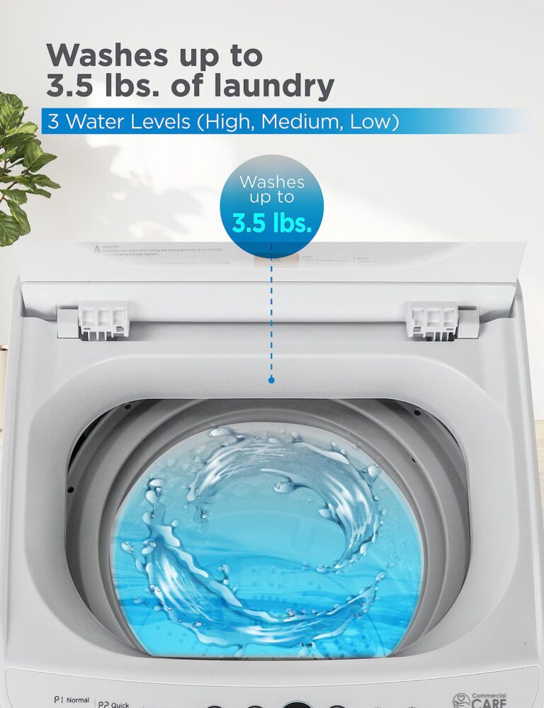 Commercial Care 0.9 Cu. Ft. Portable Washing Machine, Compact Washing Machine with 6 Wash Cycles, Portable Clothes Washer Featuring 3 Water Levels - Image 5