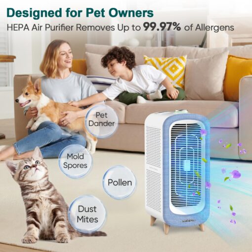 Jafända Large Air Purifiers for Home Pets, Pet Air Purifier up to 2105ft², Air Purifier for Allergies, True HEPA Air Filter Captures 99.97% of Pet Dander/Hair/Odors, Quiet Air Cleaner for Bedroom - Image 5