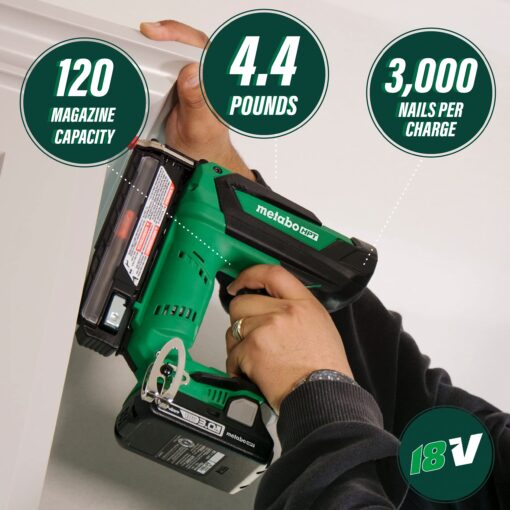 Metabo HPT Cordless Pin Nailer Kit, 18V, 23 Gauge, 5/8" up to 1-3/8" Pin Nails, 3000 Nails Per Charge, Compact 3.0 Ah Lithium Ion Battery, Lifetime Tool Warranty (NP18DSAL) - Image 9