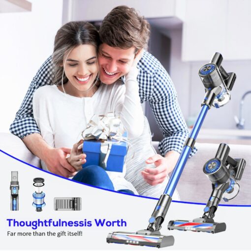 MBTTODF Cordless Vacuum Cleaner, 80000 RPM High-Speed Brushless Motor Powerful Vacuum Cleaners for Home, Up to 40 Mins Runtime, Stick Vacuum with 4* LED & Rechargeable 2600 mAh Battery - Image 3