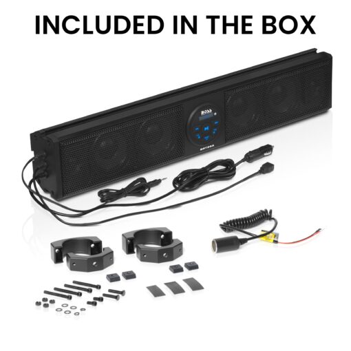 BOSS Audio Systems BRT26A ATV UTV Sound Bar - 26 Inch Wide, 4 Inch Speakers, 1 Inch Soft Dome Tweeters, Full Range, IPX5 Weatherproof, Bluetooth, Built-in Amplifier, Golf Cart Compatible - Image 2
