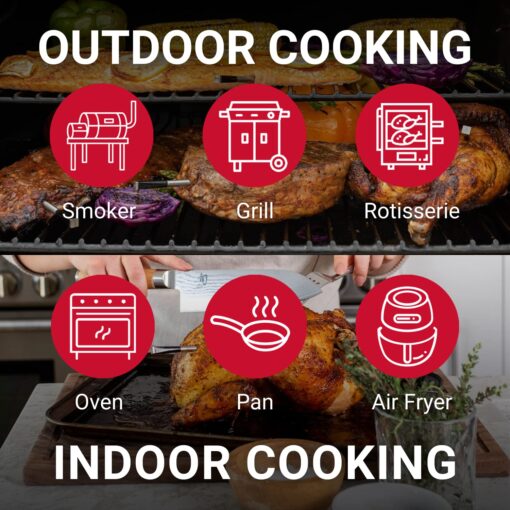 MEATER Block & BBQ Mitts Bundle | Premium WiFi Smart Meat Thermometer with Heat Resistant Gloves | Bluetooth to WiFi Range Extension | for The Grill, BBQ, Smoker, Rotisserie, Oven - Image 4