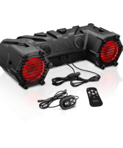 BOSS Audio Systems ATV30BRGB ATV Speaker System - 6.5 Inch Speakers, 1 Inch Tweeters, Built-in Amplifier, Bluetooth, Multi-Color Illumination