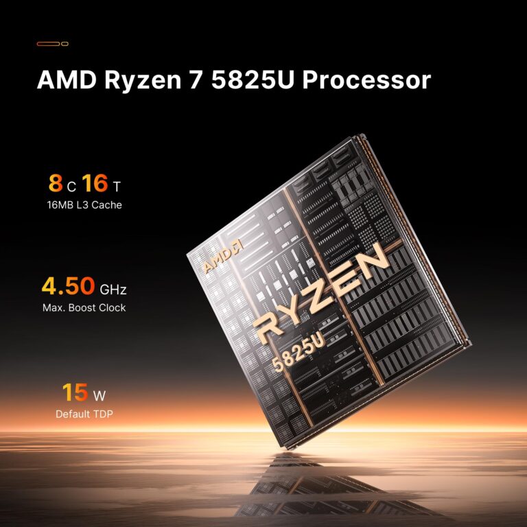 BOSGAME P4 Plus Mini PC Computers, AMD Ryzen 7 5825U Desktop Computers Win 11 Pro, 16GB DDR4 512GB SSD Mini Computers (up to 4.5Ghz), 4K Triple Display Micro Desktop PC BT5.2/Wi-Fi6E - Image 8